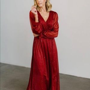 Baltic Born Dress ~ Carmen Shimmer Maxi - XS Rust